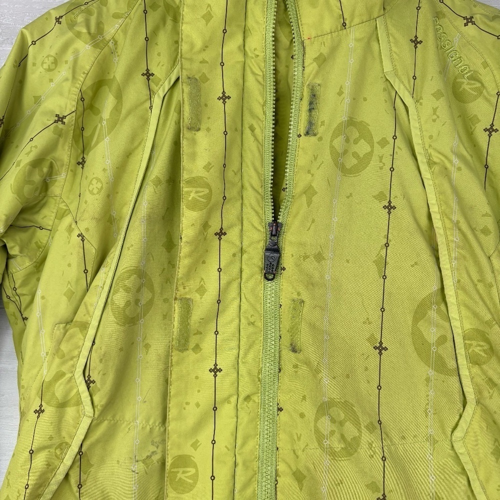 Women's Rossignol Lime Multilogo Hooded Ski/Snowboard Jacket Size L - Picture 6 of 15
